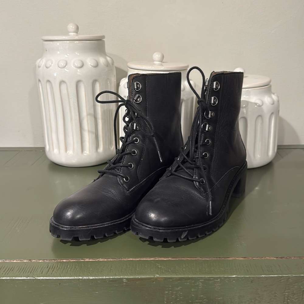Madewell Lace Up Leather Boot